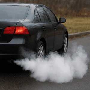 خارج شدن دود سفید از اگزوز ماشین
