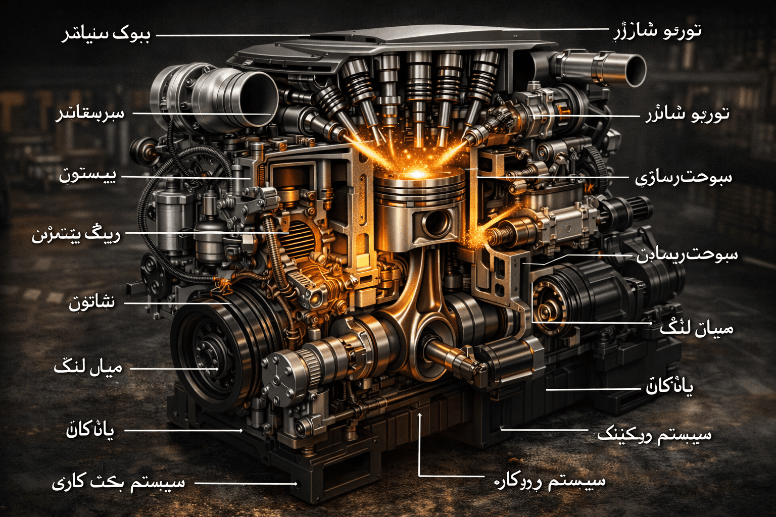 اجزای موتور ماشین سنگین